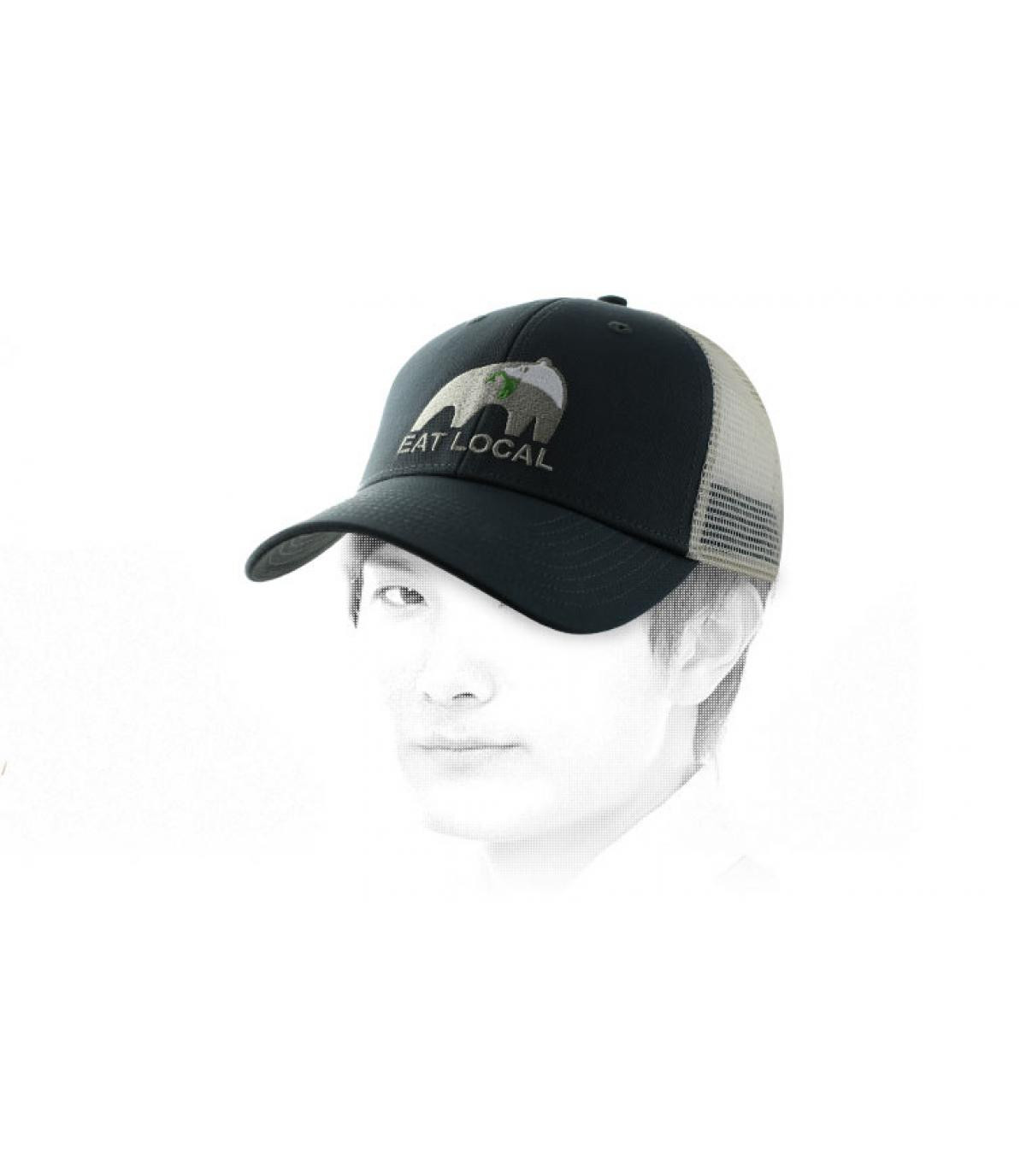 Eat Local Trucker forge grey